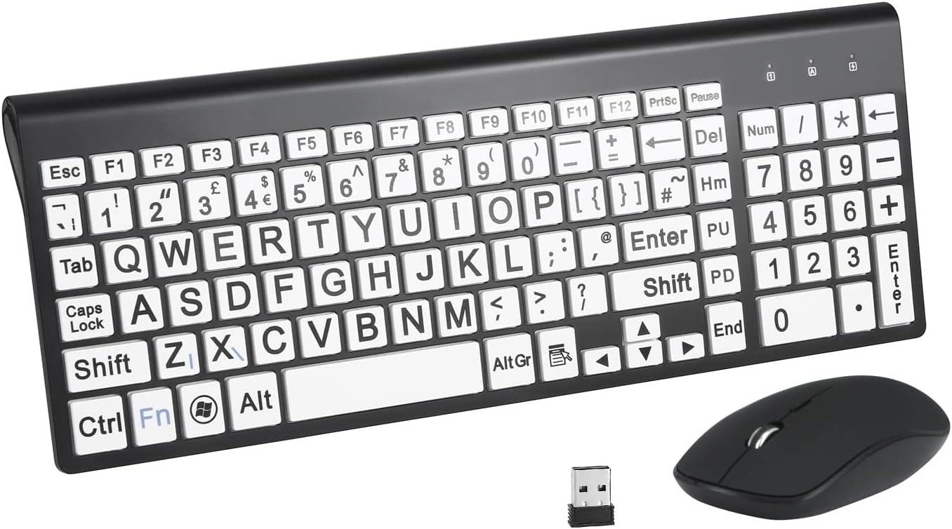 Large Print Keyboard and Mouse